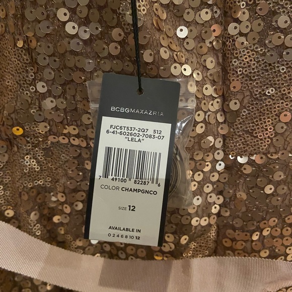 NWT - BGBGMaxAzria Gold Dress - size 12 - Picture 3 of 4